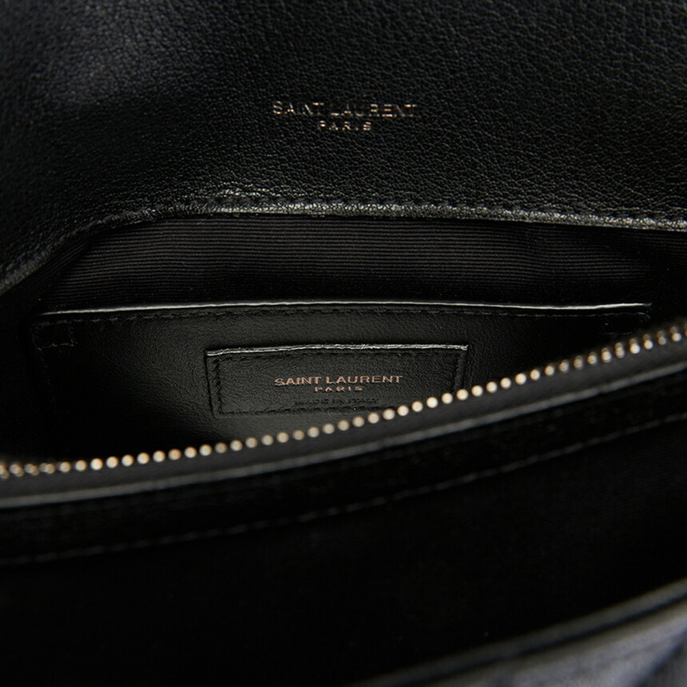 Saint Laurent College Bag shoulder bag chevron quilted leather Black - Picture 10 of 10